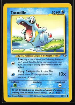 Totodile 81/111 Neo Genesis Common Pokemon Card - Image 1