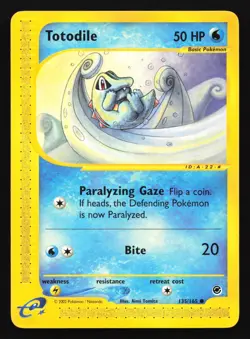 Totodile 135/165 Expedition Common Pokemon Card - Image 1
