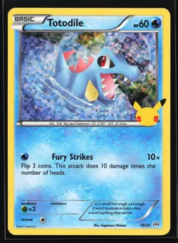 Totodile 18/25 McDonald's 25th Anniversary Holo Promo Pokemon Card - Image 1