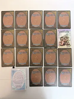 MTG Ice Age Lot of 17 LP Snow-Covered Lands w/ Rulebook, Empty Deck Box - Island - Image 2