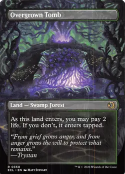 Overgrown Tomb Borderless 350 Lorwyn Eclipsed Magic the Gathering - Image 2