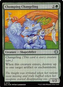 Chomping Changeling Foil 172 Lorwyn Eclipsed Magic the Gathering - Image 1