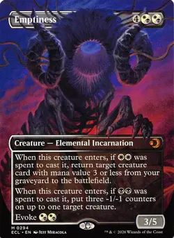 Emptiness Borderless 294 Lorwyn Eclipsed Magic the Gathering - Image 1