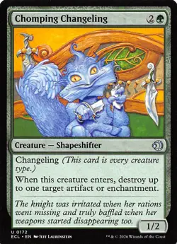Chomping Changeling 172 Lorwyn Eclipsed Magic the Gathering - Image 1
