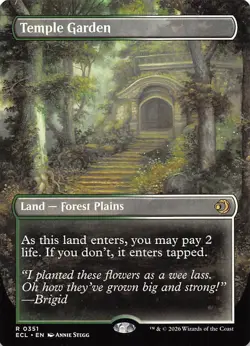 Temple Garden Borderless 351 Lorwyn Eclipsed Magic the Gathering - Image 1