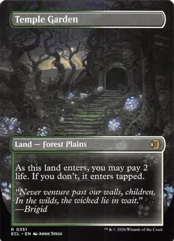 Temple Garden Borderless 351 Lorwyn Eclipsed Magic the Gathering - Image 2
