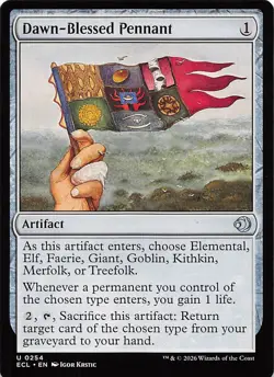 Dawn Blessed Pennant 254 Lorwyn Eclipsed Magic the Gathering - Image 1