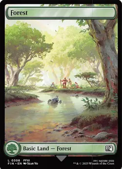 Forest 308 Final Fantasy Magic the Gathering - Image 1
