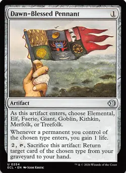 Dawn Blessed Pennant 254 Lorwyn Eclipsed Magic the Gathering - Image 1