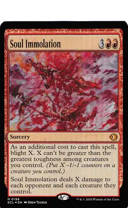 Soul Immolation Foil 156 Lorwyn Eclipsed Magic the Gathering - Image 1