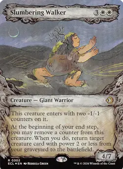 Slumbering Walker Showcase Foil 302 Lorwyn Eclipsed Magic the Gathering - Image 1