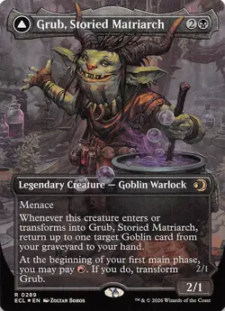 Grub Storied Matriarch Borderless Foil 289 Lorwyn Eclipsed Magic the Gathering - Image 1