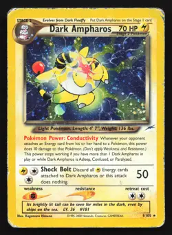Dark Ampharos 1/105 Neo Destiny Holo Rare Pokemon Card - Image 1