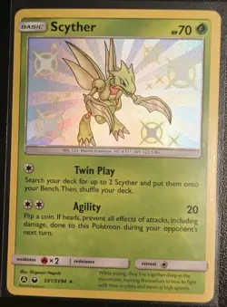 NM-Mint Scyther - SV1/SV94 - Shiny Holo Rare Pokemon Hidden Fates: Shiny Vault - Image 1