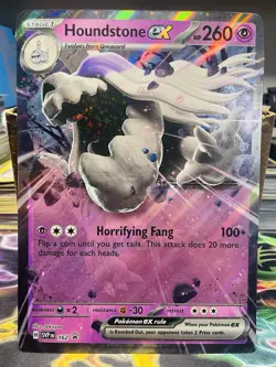 Pokemon Houndstone ex 162 Scarlet & Violet JUMBO/OVERSIZED Black Star Promo - Image 2