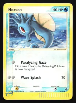 Pokemon Horsea 58/97 EX Dragon Reverse Holo Common HP - Image 1