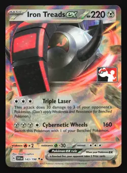 Pokemon Iron Treads ex 143/198 Prize Pack Series Promo Ultra Rare Holo LP - Image 1