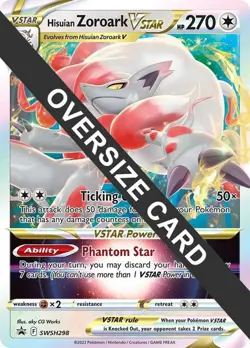 Pokemon Hisuian Zoroark VSTAR SWSH298 Sword & Shield JUMBO Black Star Promo - Image 1