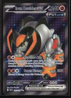 Pokemon Iron Boulder ex 192/162 Temporal Forces Ultra Rare Full Art Holo NM - Image 1