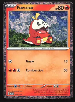 Pokemon Fuecoco 002/015 McDonald's 2023 Confetti Holo Promo LP - Image 1
