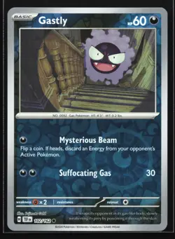 Pokemon Gastly 102/162 Temporal Forces Reverse Holo NM - Image 1