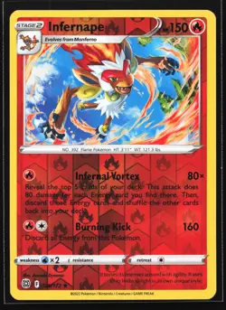Pokemon Infernape 026/172 Brilliant Stars Reverse Holo Rare NM - Image 1