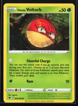 Pokemon Hisuian Voltorb 002/189 Astral Radiance Cosmos Holo Promo - Image 1