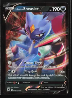 Pokemon Hisuian Sneasler V 094/189 Astral Radiance Ultra Rare Holo NM - Image 1