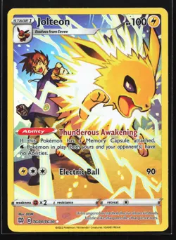 Pokemon Jolteon TG04 Brilliant Stars Trainer Gallery Ultra Rare Holo NM - Image 1