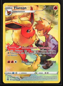 Pokemon Flareon TG01 Brilliant Stars Trainer Gallery Ultra Rare Holo NM - Image 1