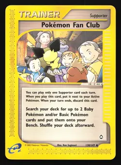Pokemon Fan Club 130/147 Aquapolis Uncommon Pokemon Card - Image 1