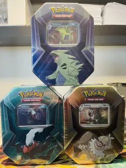 Pokemon Triple Whammy Tin Set (Darkrai, Tyranitar, Slaking) - NEW/Factory Sealed - Image 1