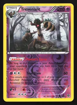 Pokemon Trevenant 55/146 XY Base Set Reverse Holo Rare LP - Image 1
