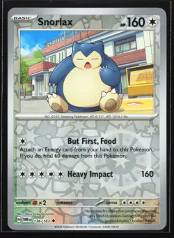 Pokemon Snorlax 136/167 Twilight Masquerade Reverse Holo NM - Image 1