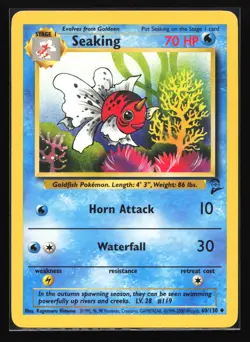 Pokemon Seaking 60/130 WotC Base Set 2 Uncommon NM - Image 1