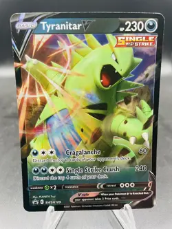 Pokemon Tyranitar V SWSH109 Sword & Shield Holo Black Star Promo NM - Image 1