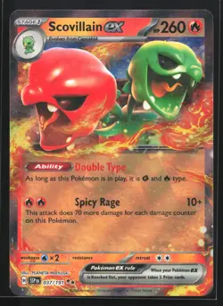 Pokemon Scovillain ex 037/191 Surging Sparks Double Rare Holo NM - Image 1