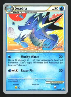 Pokemon Seadra 40/95 HGSS Unleashed World Championships 2011 LP - Image 1