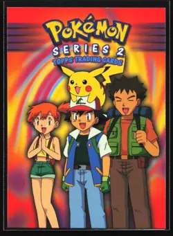 Pokemon Topps TV Animation Series 2 Checklist Blue Logo - Image 1