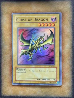 Yugioh Curse of Dragon LOB-066 Super Rare Origianl Print NM - Image 1