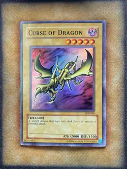 Yugioh Curse of Dragon LOB-066 Super Rare Original Print MP - Image 1