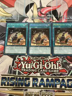 3x Pre-Preparation Of Rites Secret Rare RA01-EN055 Playset Yugioh - Image 1