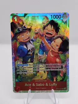 Ace & Sabo & Luffy OP13-007 Super Rare Carrying On His Will One Piece TCG Eng - Image 1