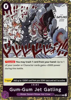 Gum-Gum Jet Gatling Foil OP03-072 PRB-02 The Best One Piece - Image 1