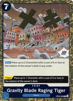 Gravity Blade Raging Tiger Foil OP06-058 PRB-02 The Best One Piece - Image 1