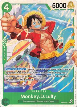 Monkey.D.Luffy Foil PRB02-005 PRB-02 The Best One Piece - Image 1
