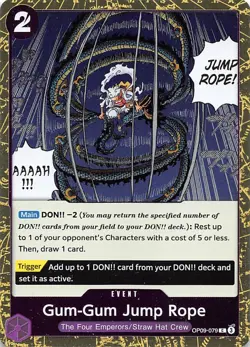 Gum-Gum Jump Rope Foil OP09-079 PRB-02 The Best One Piece - Image 1