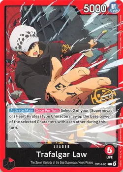 Trafalgar Law OP14-001 The Azure Sea's Seven One Piece - Image 1