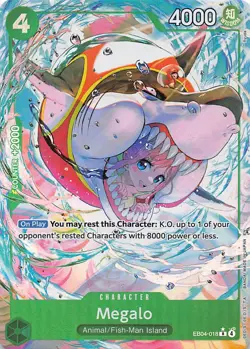 Megalo Alternate Art Foil EB04-018 The Azure Sea's Seven One Piece - Image 1