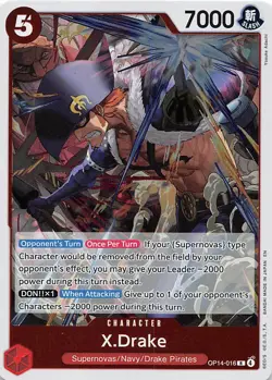 X.Drake Foil OP14-016 The Azure Sea's Seven One Piece - Image 1